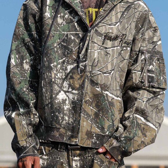 Allover Stud Hood Jacket - Picture 3 of 6